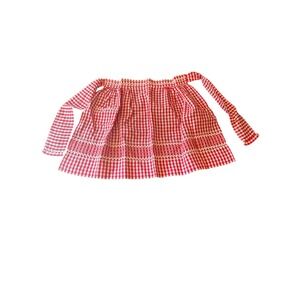 Red Gingham Check Rick Rack Detail Apron‎ Handmade